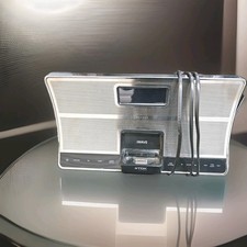 Vintage TDK ADS-50SS  Silver Radio Am/fm Iphone Dock Compact Stereo Audio System
