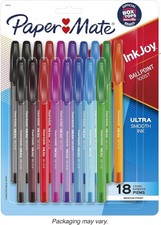 Paper Mate InkJoy 100ST Ballpoint Pens Medium 1.0mm Assorted Colors 18 Count NEW