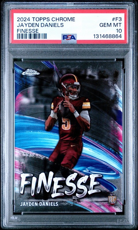 2024 Topps Chrome 🔥JAYDEN DANIELS🔥 Finesse Rookie PSA 10 💎 Gem Mint