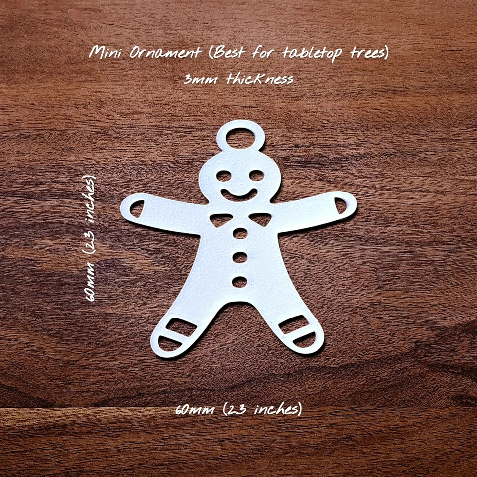 Pan de Jengibre Hombre Adornos de Navidad (Paquete de 4) Personalizables Hechos a Mano Decoración de Vacaciones Foto 3 de 4