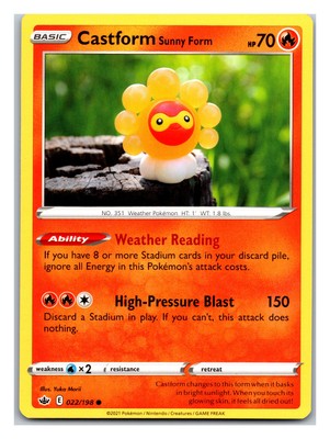 SWSH06: Chilling Reign #022/198 Castform Sunny Form