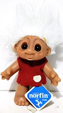 Norfin 7" Troll Doll - Inge - Dam - Made In Denmark - Vintage 1980