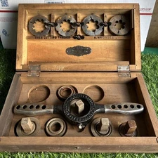 Vintage Wolverine Brass Works Tube Threading Set Grand Rapids Michigan