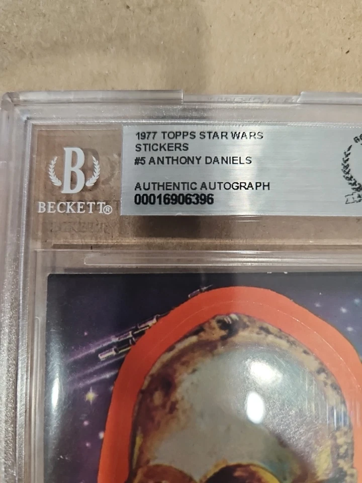 SEE-THREEPIO!!!  1977 TOPPS STAR WARS. #5 AMTHONY DANIELS. AUTHENTIC AUTOGRAPH!! - Image 3 of 3