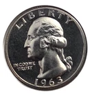 1963  Proof  Cameo Washington Quarter  Q3