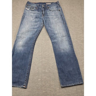 True Religion Ricky Mens Straight Leg Jeans Blue Originals USA Made Size 34x29