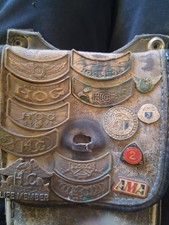 Vintage Lot Of 14, RARE Harley Davidson Pins, AMA Others From 70s,