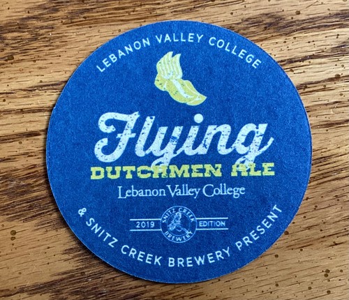 Lebanon PA Microbrewery Beer Coaster Snitz Creek Brewing Lebanon Valley College.