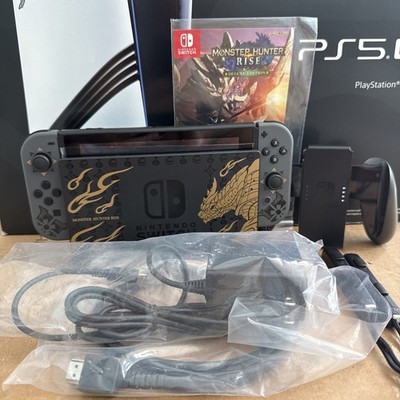 NEW Nintendo Switch Monster Hunter Rise Deluxe Edition Console And Dock
