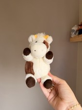 GUND Mini Cow Plush Stuffed Animal Brown White 1989 Under 6 in