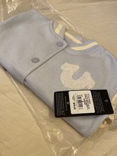 True Religion Girls Varsity Jacket Dusty Blue Size S NWT Horseshoe Logo Y2K