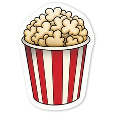 Aufkleber Sticker "Popcorn Eimer" (DW052222)