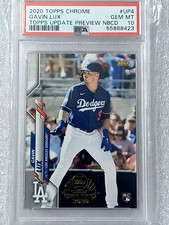 2020 Topps Chrome #UP4 GAVIN LUX RC Topps Update Preview NBCD PSA 10 Gem Mint