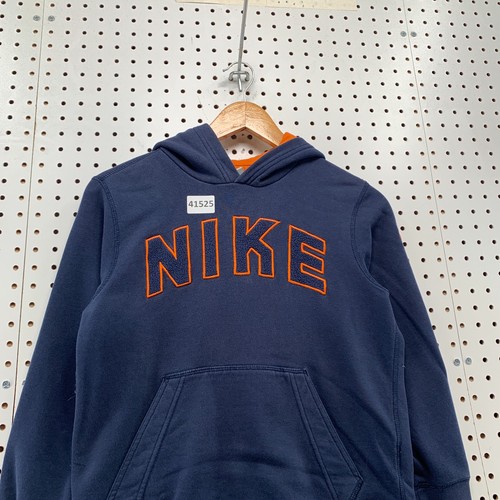 Nike Hoodie Sweatshirt Youth Small Size 8 Blue Orange Embroidered 17.5x21 - Picture 7 of 15