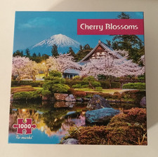 Mt Fuji Japan Cherry Blossoms Jigsaw Puzzle 1000 pc. New Made in USA Re-Marks