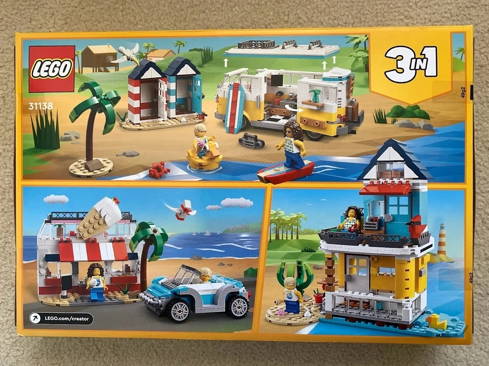 LEGO 31138 Creator 3in1 Beach Camper Van Retired Rare New Sealed - Image 2 of 2