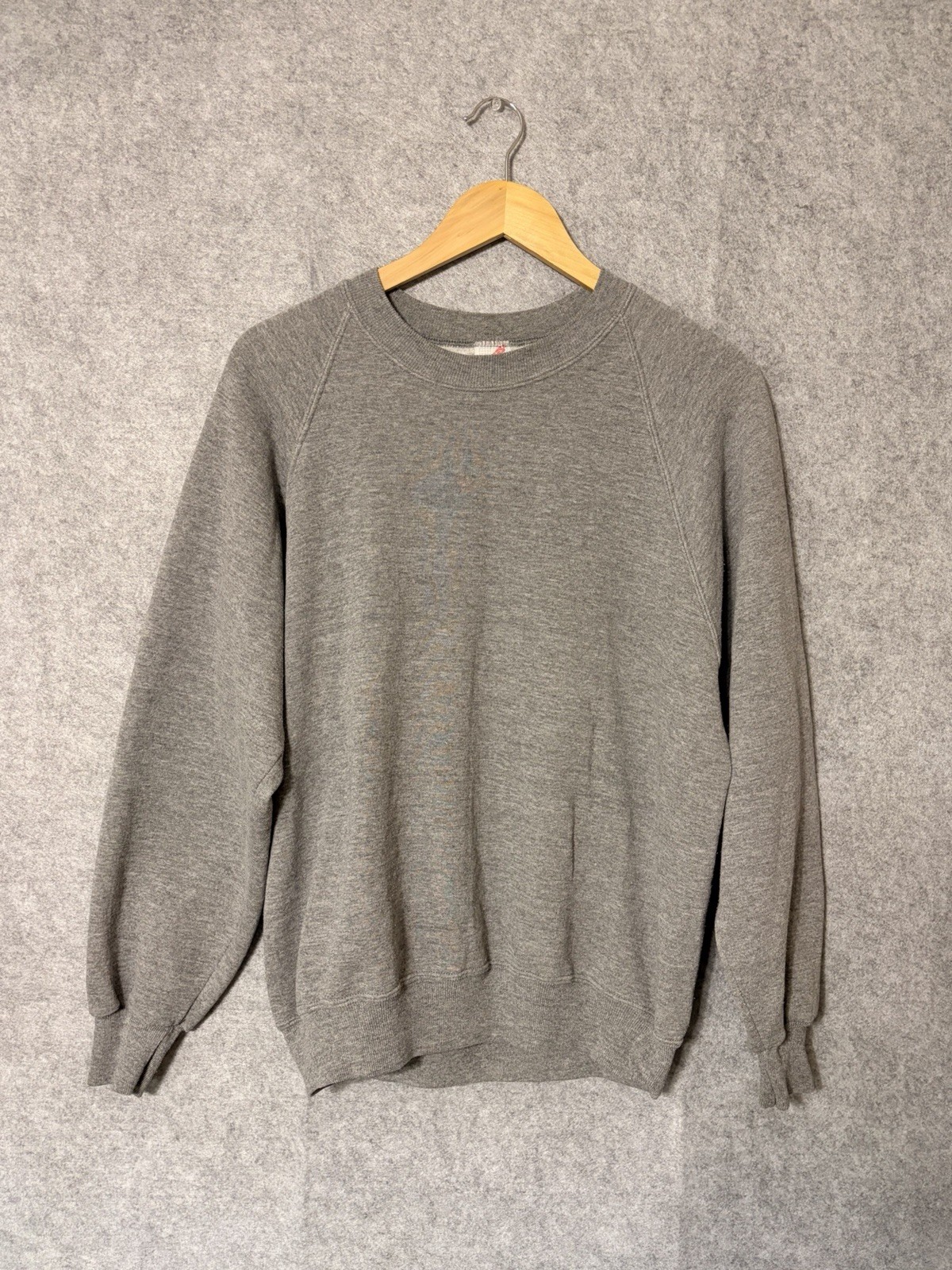 Vintage 80s 90s Jerzees Blank Crewneck Sweatshirt Gray Large Made In USA