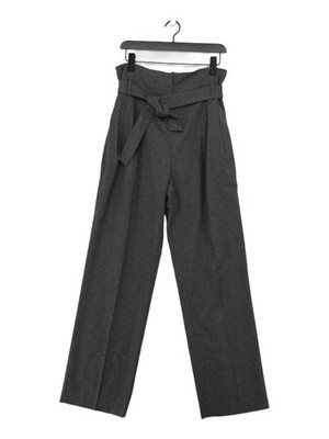 Ba&sh Damen Hose UK 12 Grau Wolle mit Polyester, Viskose, Elasthan Chino