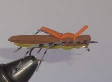 Morrish Hopper Foam Yellow #6 Hand Tied Fly Fishing Flies 12-Pack