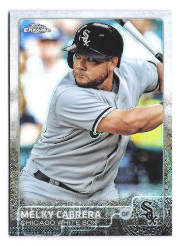 Melky Cabrera [Red Refractor] #127 2015 Topps Chrome card