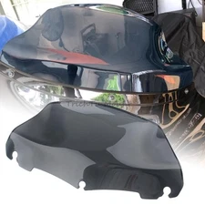 Gray 9'' Wave Windshield Windscreen for Harley Touring Street Glide FLHX/I 14-22
