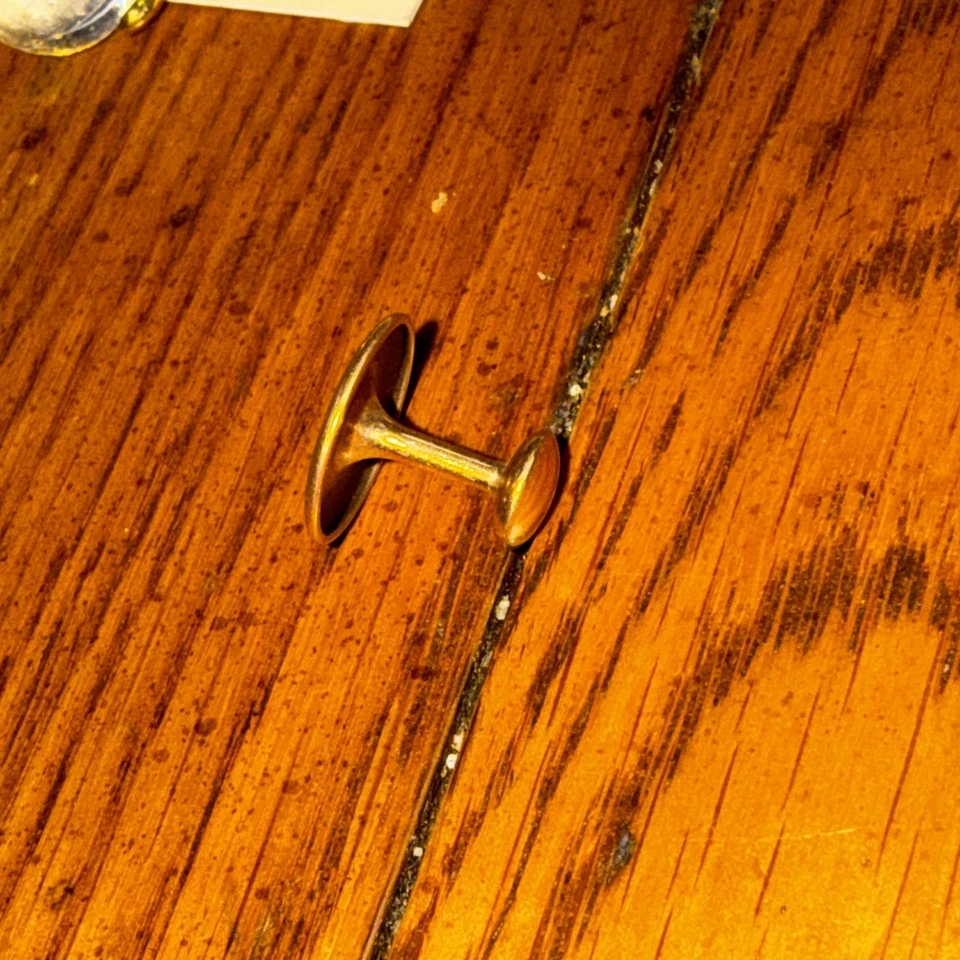 Vintage KREMENTZ 10K Gold Cufflink Shirt Stud Edwardian Art Deco Jewelry - Image 2 of 2