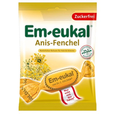 EM-EUKAL Bonbons Anis Fenchel zuckerfrei 75 g PZN 03166505