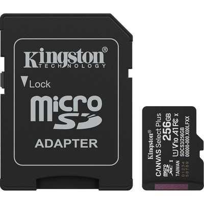 Kingston Canvas Select Plus 256GB Class 10 UHS-I Micro SD Karte