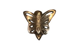 Vintage Brass Butterfly Wall Clip