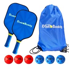 - 2-in-1 Play Everywhere Pickleball Practice Set, Complete Bundle with 3 Kels...