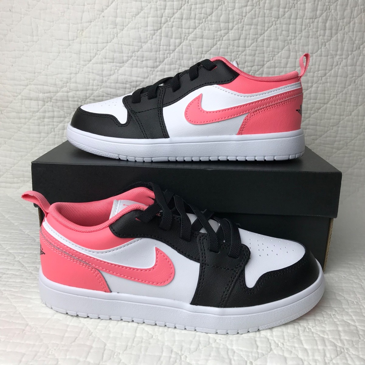 Air Jordan 1 Low ALT (PS) Shoes Kid's SZ 3Y Black Pink Gaze White