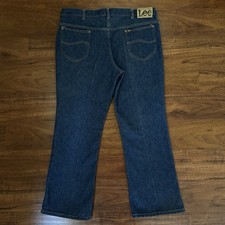 VTG Lee Riders Dark Denim Mens Measured 38x29 Tagged 40x30 Made In The USA Talon
