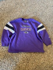 NFL Team Apparel Boys Baltimore Ravens Purple Sweatshirt Pullover Sz 14/16 NWOT