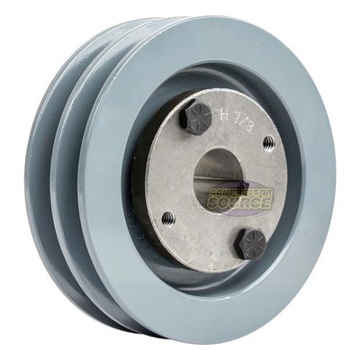 #ad Cast Iron 4.5quot; Dual Groove Pulley 2 Belt A Section 4L with 7 8quot; Sheave Bushing $62.95