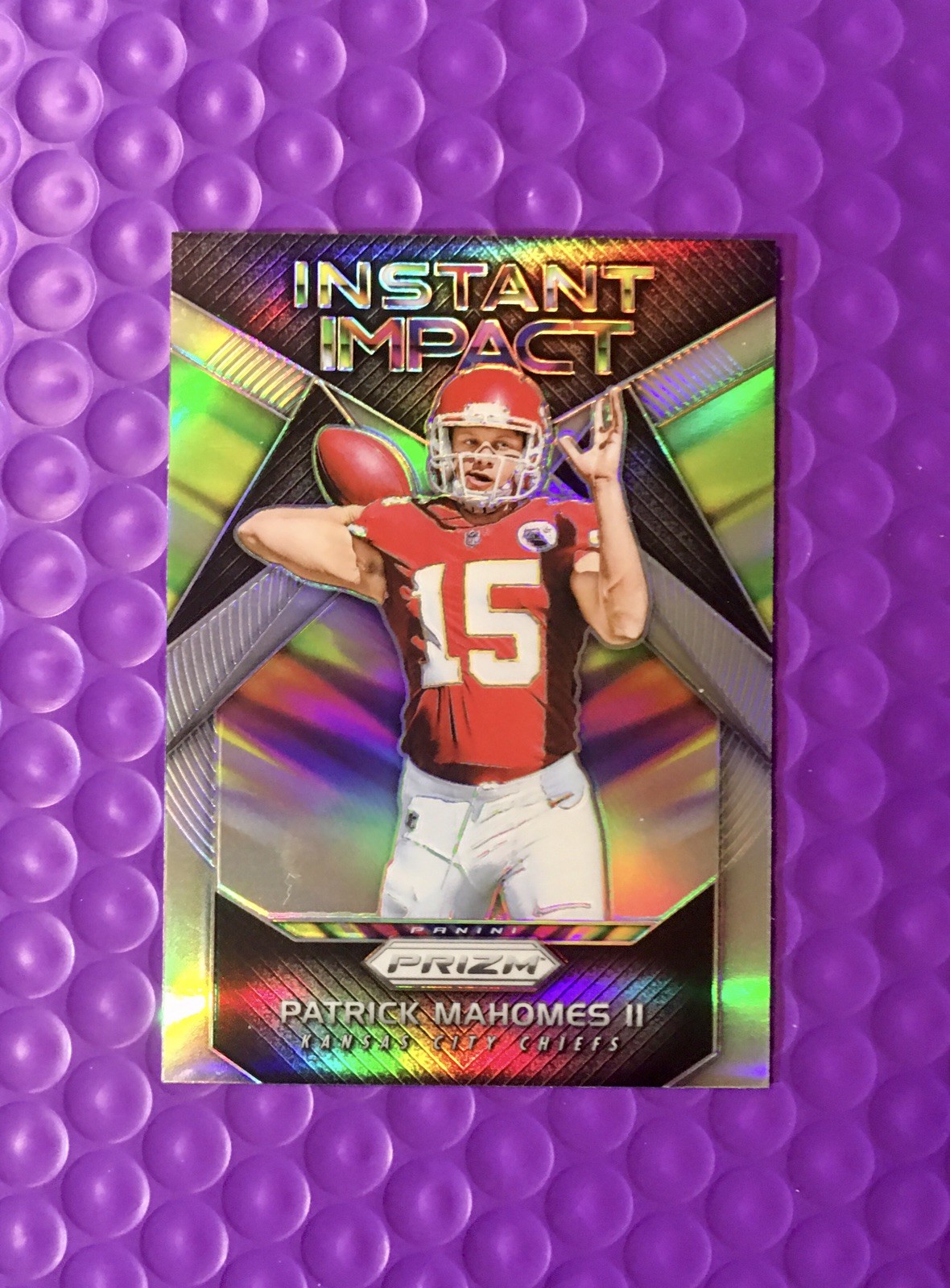 Patrick Mahomes 2017 Panini Prizm Instant Impact Silver RC #8