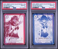 PSA 10 Jimmy Choo Sailor Moon Pluto Saturn Card Set Consecutive Japanese