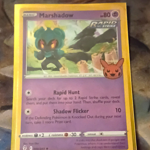 The Pokémon Company Marshadow 080/203 Evolving Skies Rare Rapid Strike Eng