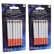 CLESEN Fake Cigarettes,3.25 Inch Puff Cigarettes Pack of 3.25in, White