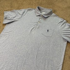 Polo Ralph Lauren Performance Men  s XL Light Blue Pocket Polo Classic Fit