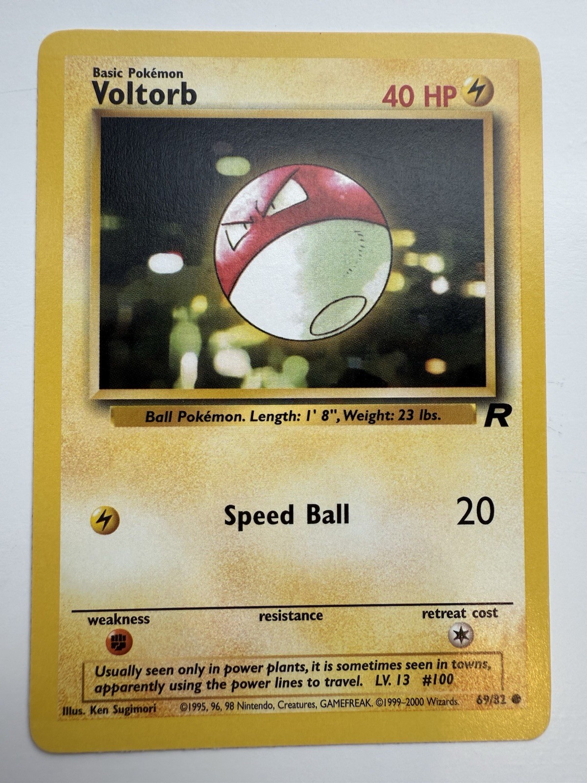VOLTORB  - Team Rocket Set - 69/82 - Common - Pokemon Card - Unlimited - LP
