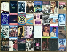 Lot Of 32 Rock Cassette Singles, Used, Yes, Bad Co, Bon Jovi, Van Halen, Def Lep