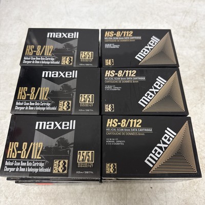 Lot of 24 New Maxell HS-8/112 Helical Scan 8mm Data Cartridge Sealed