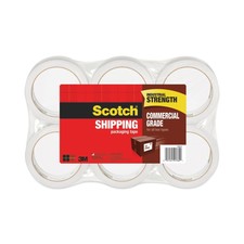 Scotch 37506 3750 Comm Grade 3" Packaging Tape w/ Dispenser - CLR (6/Pack) New