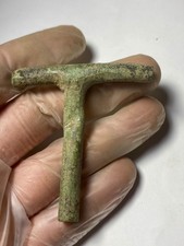 Ancient Hellenistic Bronze Masonry T-Handle Tool 300 BC–100 AD Genuine COA