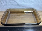 Pyrex Corning Baking Casserole Dish #232 Brown Amber Glass 28x18x4cm Vintage