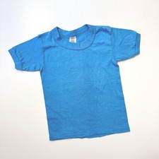Vintage 80's Sears Single Stitch Blue Ringer T-Shirt Size 6 6X