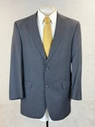 Hart Schaffner Marx Men's Dark Gray Striped Wool Suit 40R 33X27 Two Button