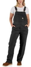 Carhartt Rugged Flex Size 2X Women's Canvas Bib Overalls Black NWT 90