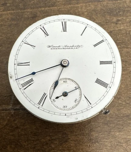 For Parts - Antique Illinois pocket watch Co movement Springfield Shenandoah IA