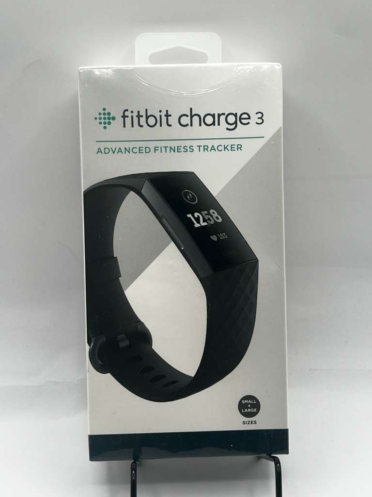 Fitbit Charge 3 Advanced Fitness Tracker – Black – Small & Large Bands Included